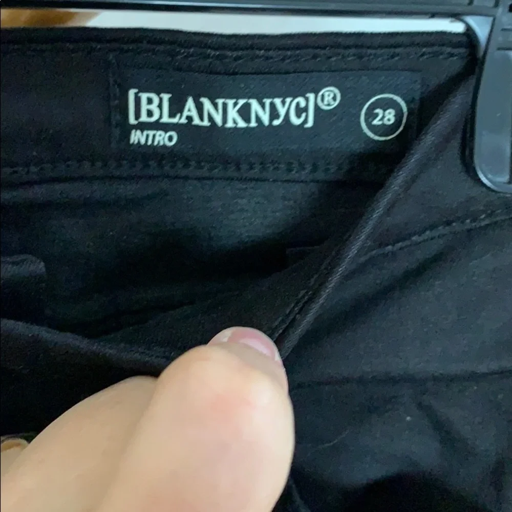 - NWT Anthropologie Black Blank NYC Intro Skinny Jeans faux tie details